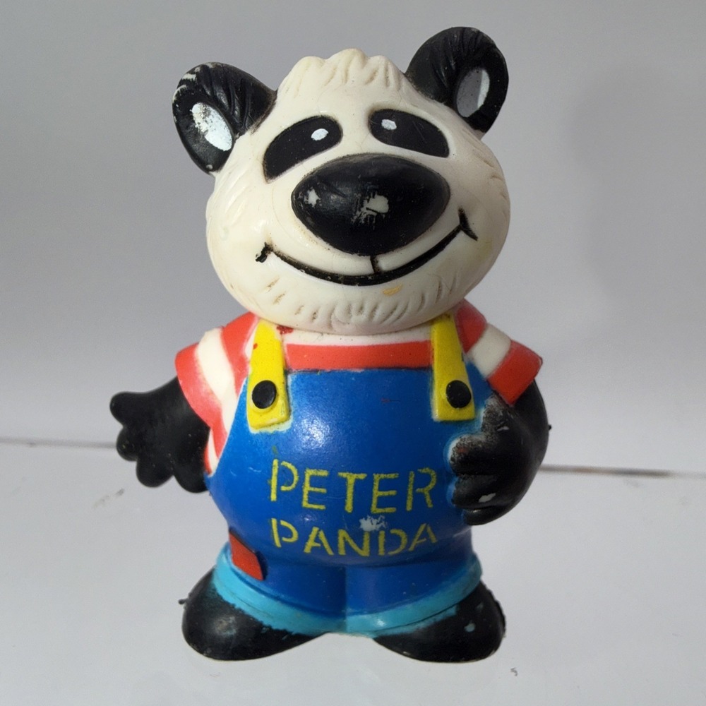 Vintage Peter Panda‎ PVC Figure 2" Child World Mascot Hong Kong Pencil Topper
